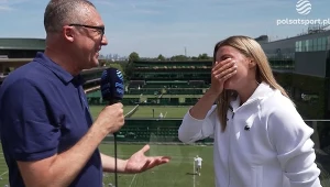 Maja Chwalińska przed kamerą Polsatu Sport