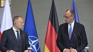 Premier Donald Tusk i kanclerz Niemiec Friedrich Merz