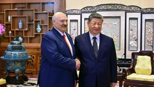 Alaksandr Łukaszenka i Xi Jinping podczas spotkania 29 czerwca 2026 roku