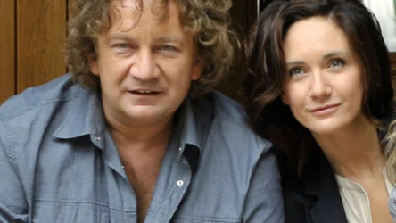 Paweł Królikowski i Ilona Ostrowska na planie serialu "Ranczo"