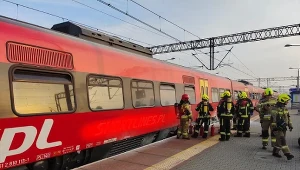 Dębica. Pożar pociągu na dworcu PKP