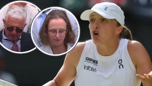 Wimbledon. Na zdjęciu od lewej: Tomasz Świątek, Agata Świątek, Iga Świątek
