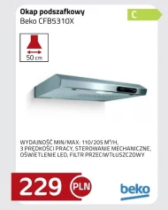 Okap podszafkowy Beko