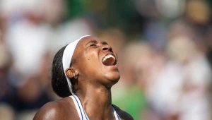 Krzyk ulgi Coco Gauff po ostatniej piłce w meczu z Solaną Sierrą