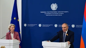 Ursula von der Leyen spotkała się z Nikolem Paszinianem w Erewaniu