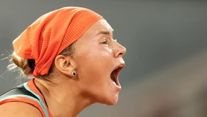 Diana Sznajder podczas meczu z Mają Chwalińską o finał w Paryżu. W Londynie poległa już w 1/32 finału 