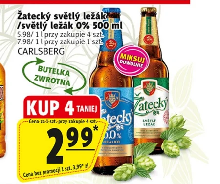 Безалкогольне пиво Zatecky