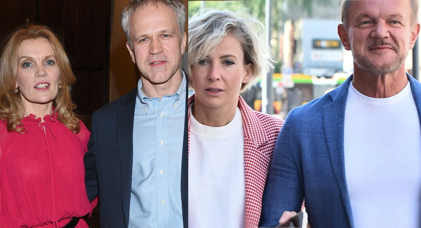 Dorota Chotecka, Radosław Pazura i Edyta z Cezarym Pazurą Dorota Chotecka, Radosław Pazura i Cezary z Edytą