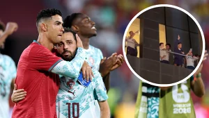 Sceny pod hotelem po meczu Portugalii. To zrobili fani. Ronaldo zareagował