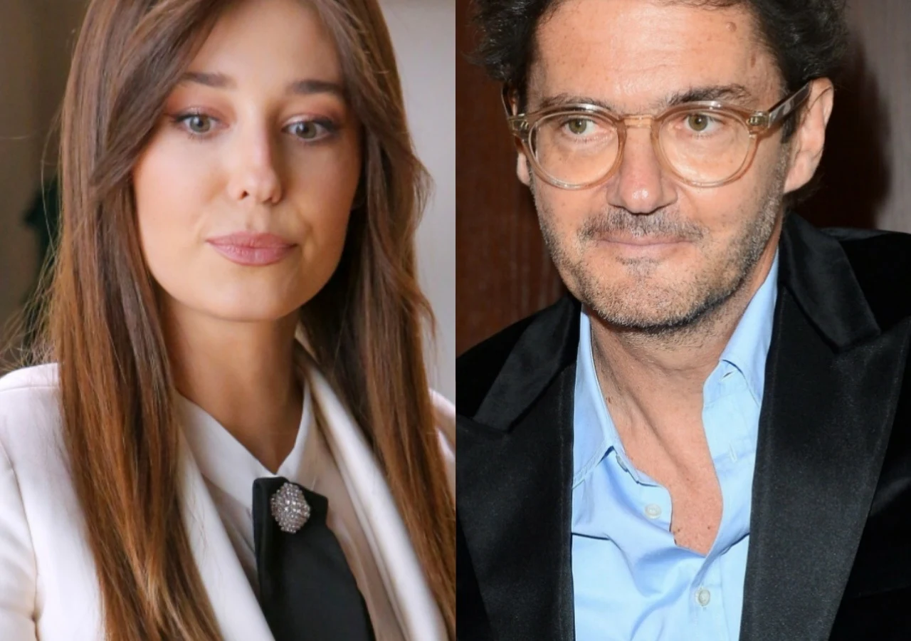Izabella Krzan, Kuba Wojewódzki Izabella Krzan na biało oraz Kuba Wojewódzki w ciemnej marynarce.