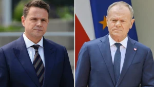 Prezydent Warszawy Rafał Trzaskowski i premier Donald Tusk