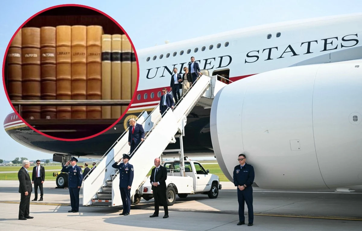 Zagadkowe wnętrze nowego Air Force One. Czy książki w samolocie Trumpa wygenerowała AI? Zagadkowe wnętrze nowego Air Force One. Czy książki w samolocie Trumpa wygenerowała AI?