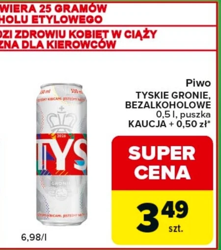Безалкогольне пиво Tyskie