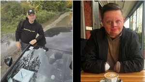 Maciej Krzysik - tuż przed wypadkiem (po lewej) i kilka miesięcy po wypadku (po prawej)
