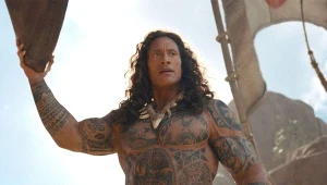 Dwayne Johnson w scenie z filmu "Vaiana"