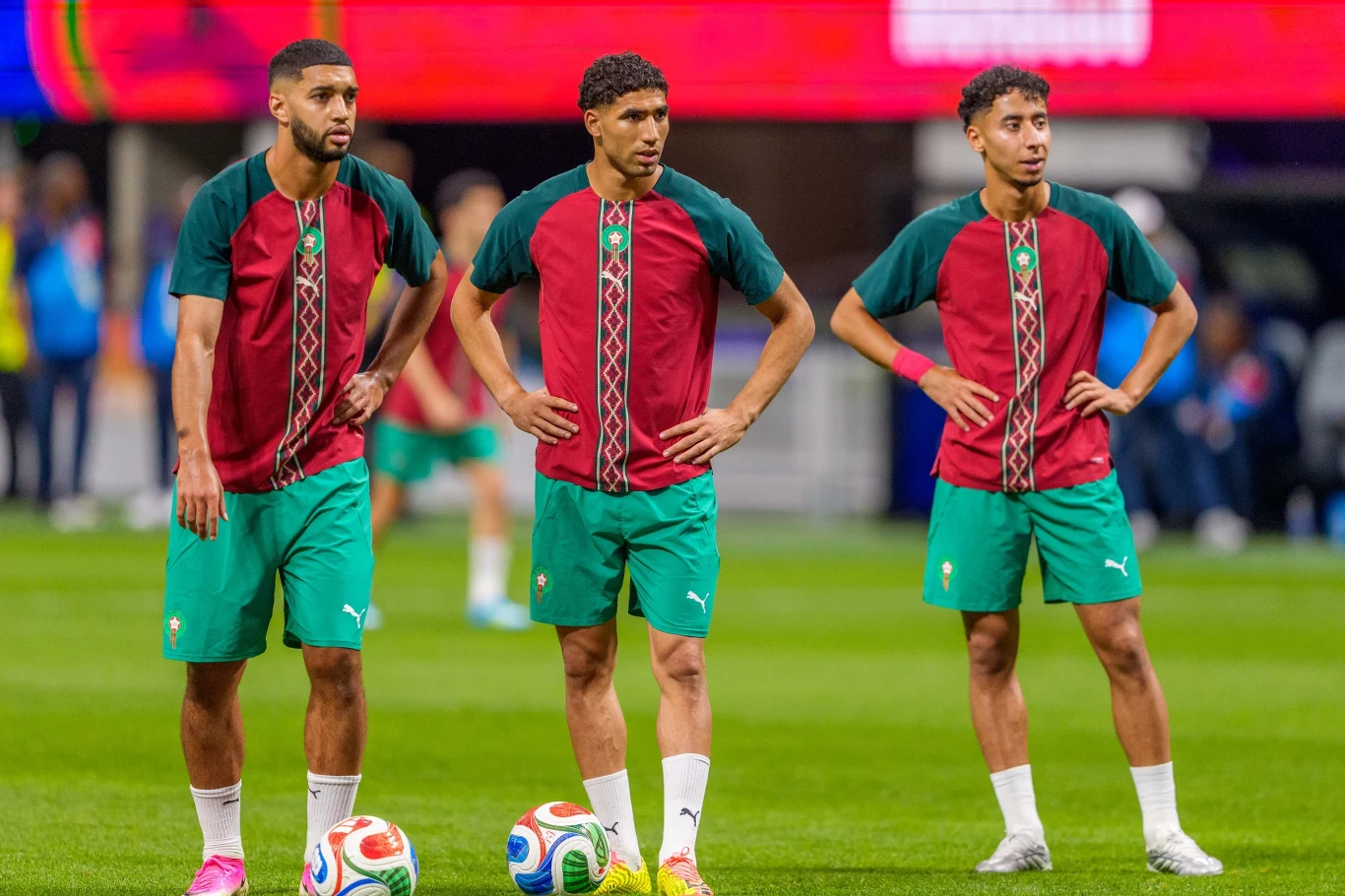 Ismael Saibari, Achraf Hakimi i Anass Salah Eddine Ismael Saibari, Achraf Hakimi oraz Anass Salah Eddine