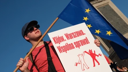 Demonstracja na Placu Zamkowym w Warszawie z okazji Światowego Dnia Uchodźcy, 2026 (zdj. ilustracyjne).