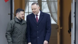 Spotkanie prezydenta Ukrainy Wołodymyra Zełenskiego i prezydenta Polski Karola Nawrockiego, zdjęcie z 2025 roku