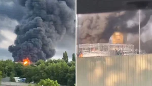 Pożar infrastruktury naftowej w Rosji