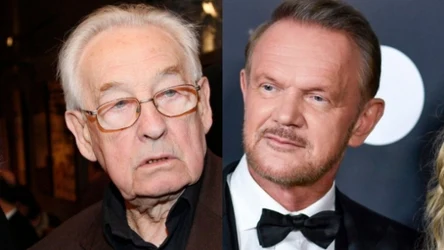 Andrzej Wajda i Cezary Pazura