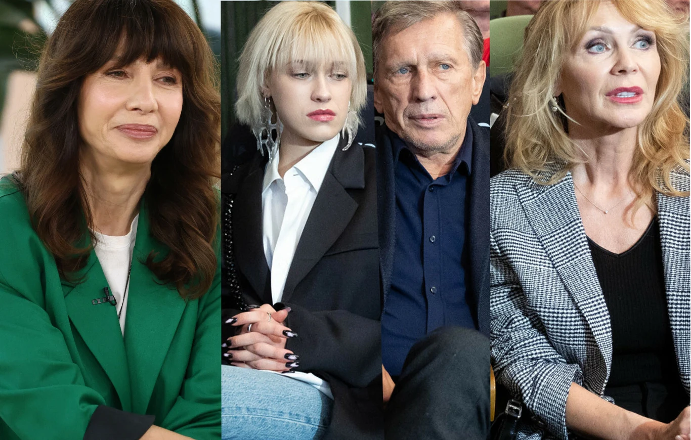 Grażyna Wolszczak, Helena Englert, Jan Englert i Beata Ścibakówna Grażyna Wolszczak, Helena Englert z rodzicami