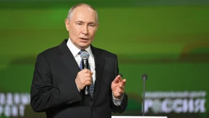 Władimir Putin podczas przemówienia na Forum Wszechrosyjskiego Frontu Ludowego