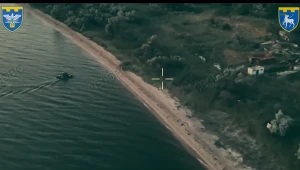 Wojna w Ukrainie. Dron naziemny zaatakował okupowaną przez Rosjan Kosę Kinburnską 