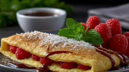 Biszkoptowy omlet z owocami to prawdziwy przysmak