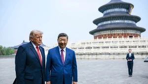 Zapytali badanych o Chiny i Stany Zjednoczone. Zaskakujące wyniki. Na zdj. Donald Trump i Xi Jinping