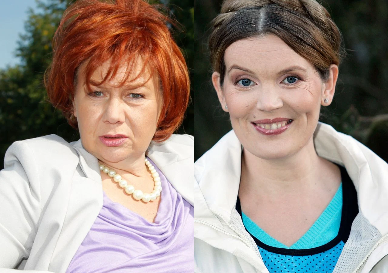Dorota Nowakowska i Dorota Chotecka na planie dawnych sezonów serialu "Ranczo" Dorota Nowakowska i Dorota Chotecka w stylizacjach swoich postaci z dawnych sezonów serialu Ranczo.