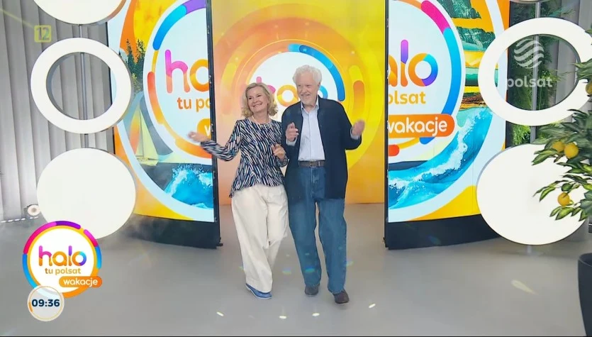 Barbara Bursztynowicz z mężem w "halo tu polsat"