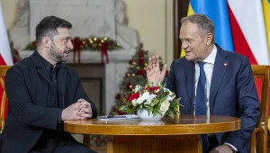 Preyzdent Ukrainy Wołodymyr Zełenski i premier Polski Donald Tusk