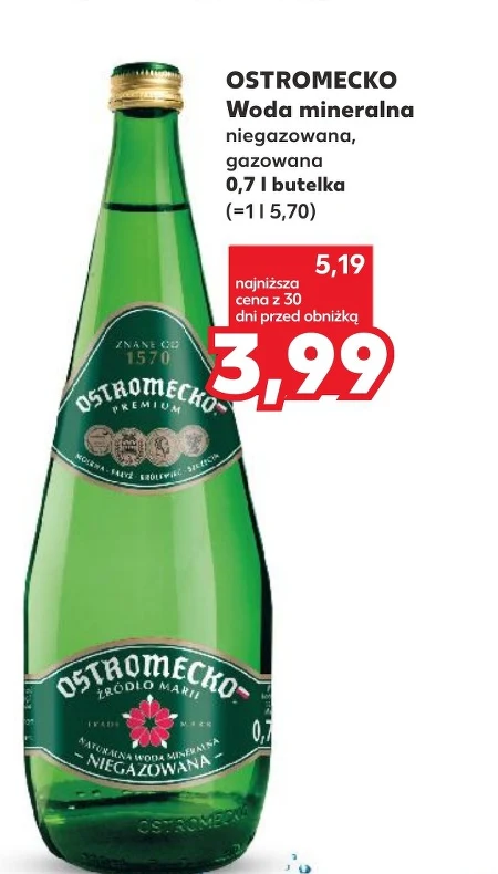 Негазована вода Ostromecko
