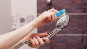 Zanurz, a potem wyszoruj. Kamień ze słuchawki prysznicowej szybko puści