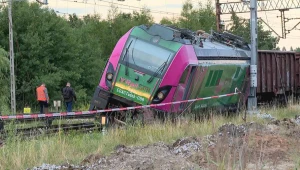 Wykolejenie lokomotywy pod Zagnańskiem