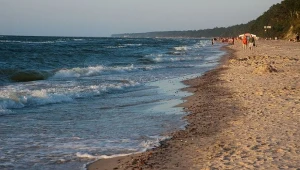 Upwelling jest spowodowany wiatrem wiejącym równolegle do linii brzegowej.