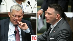 Poseł PiS Marek Suski i poseł Konfederacji Sławomir Mentzen