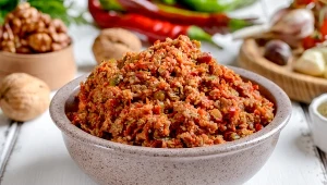 Adjika to pełna smaku gruzińska pasta, którą można dodać do wielu dań