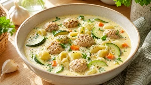 Zupa z cukinią i klopsikami