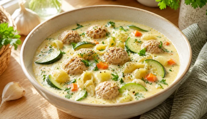 Zupa z cukinią i klopsikami