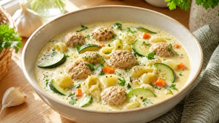 Zupa z cukinią i klopsikami