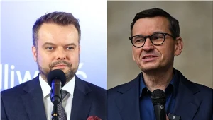 Rzecznik PiS Rafał Bochenek i były premier Mateusz Morawiecki
