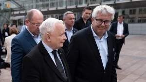 Prezes PiS Jarosław Kaczyński i Ryszard Czarnecki
