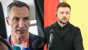 Na zdjęciu Witalij Kliczko oraz Wołodymyr Zełenski