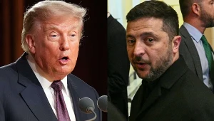 Prezydent USA Donald Trump, prezydent Ukrainy Wołodymyr Zełenski