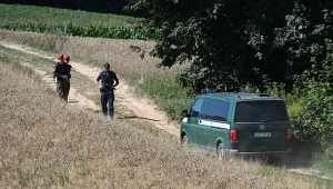 Miejsce uderzenia rosyjskiej rakiety na Lubelszczyźnie