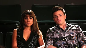 Lea Michele i Chris Colfer w serialu "Glee"