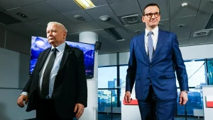 Prezes PiS-u Jarosław Kaczyński i były premier Mateusz Morawiecki