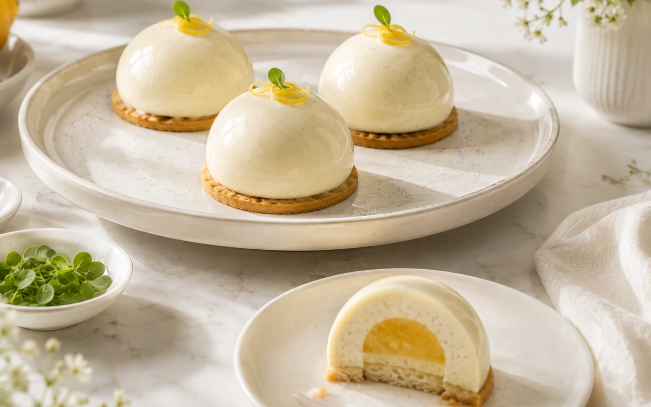Waniliowe monoporcje z lemon curd Waniliowe monoporcje z lemon curd