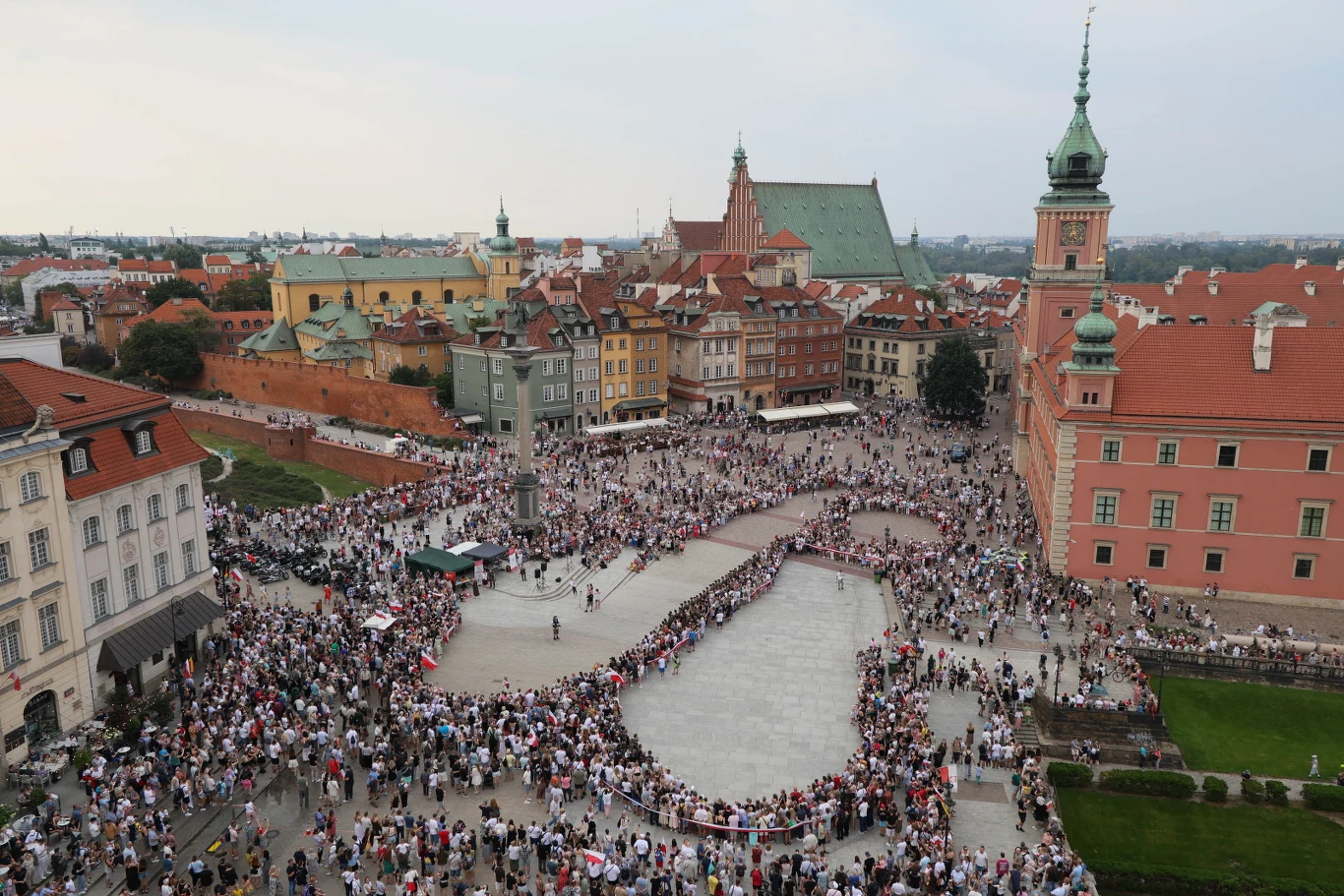 Symbol Polski Walczącej na Placu Zamkowym w Warszawie